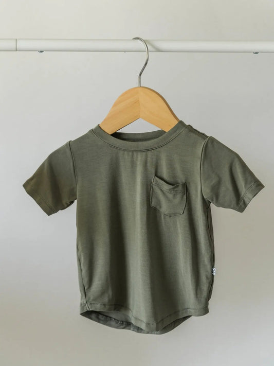 Curved Hem Pocket Tee