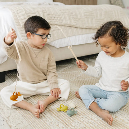 Silicone and Wood Fishing Play Set
